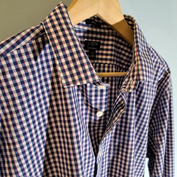 J. Crew men's XL Slim Fit Performance long sleeve button down shirt style #AS989 - Picture 4 of 13